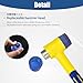 Rubber Mallet,KAIHAOWIN Small Mallet Hammer, Double-Faced Soft Mallet with Ergonomic Shaped Plastic Handle and Anti-Slip Coating for Jewelry, Leather Crafts, Woodworking 30mm