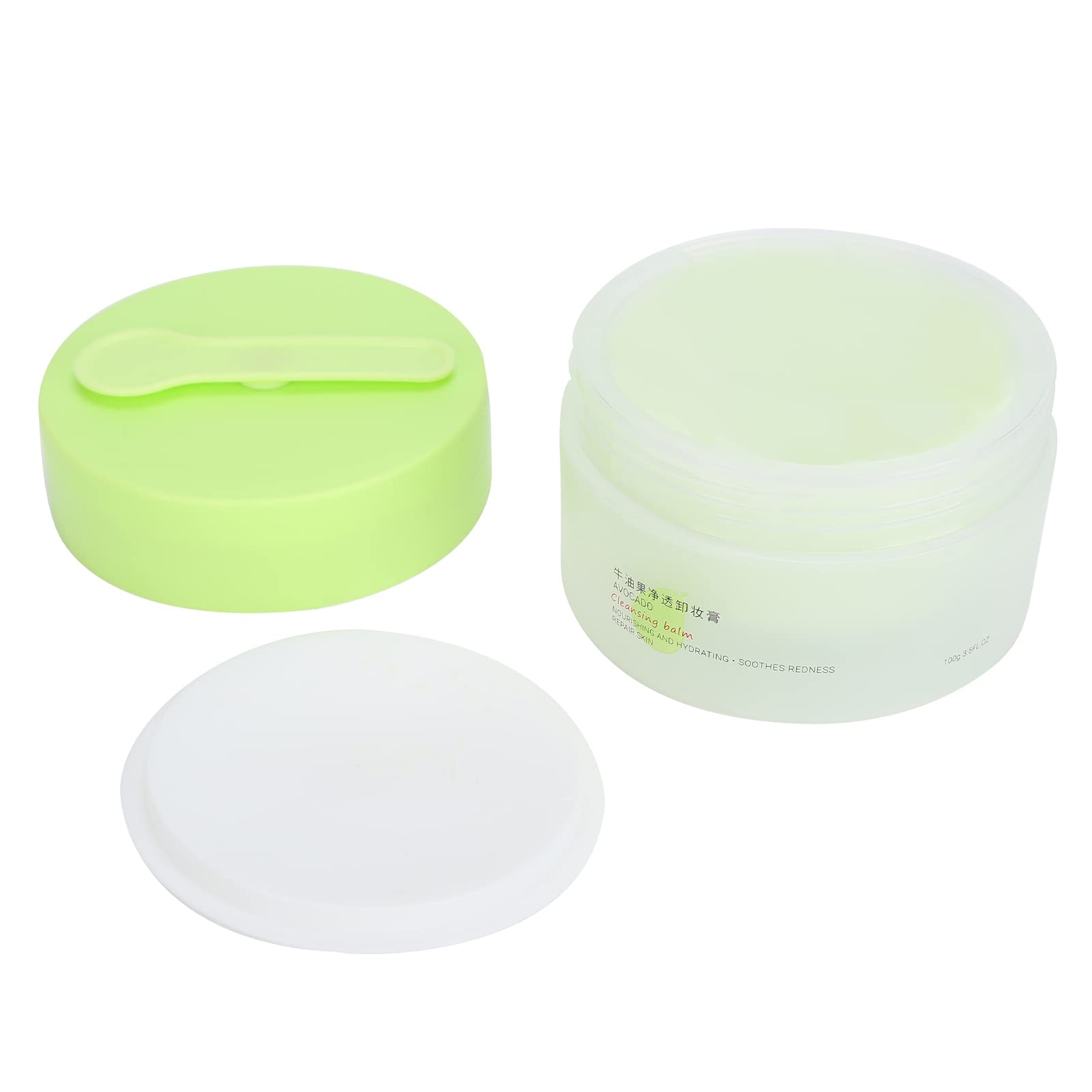 Desmaquillante de pasta de ojos, desmaquillante sin aceite, bálsamo limpiador hidratante suave con cuchara para limpieza facial, 100 g