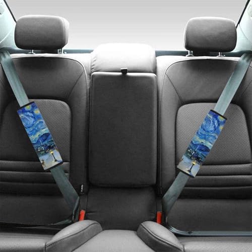 Image of AFPANQZ Starry Sky Seat Belt Pads Cover Safety Seatbelt Shoulder Strap Covers Cushion Harness Pads for Car Bags Soft Comfortable Universal Fit for Truck Vans Sedans SUVs