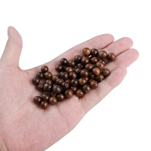 Beadia Natural Black Rosewood Beads 8mm Round Sandalwood Beads for DIY Mala Prayer Necklace Bracelet Making 3.5oz by Beadia - Used condition - Image 2