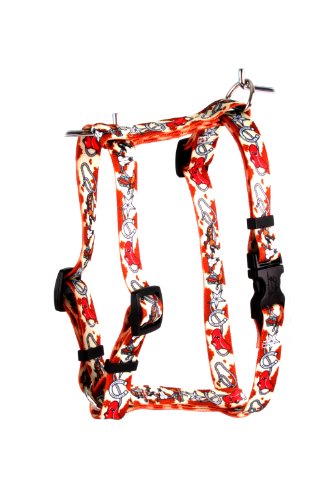 Image of Yellow Dog Design Standard Step-In Harness, Retro Cowboy, Medium 15 inch - 25 inch