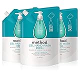 Method Method Gel Hand Soap Refill, Sea Minerals, 34 Ounce, 3 Pack, Waterfall, 34 fluid_ounces