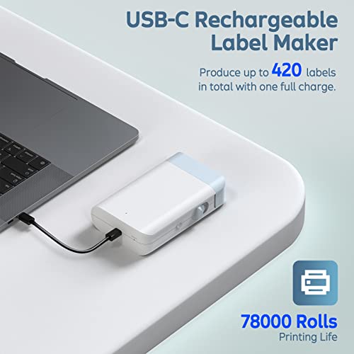 Label Maker Machine With Tape - Label Maker With 1 Roll Label Tape, Thermal Bluetooth Usb Rechargeable Portable Wp9510 Label Printer, Label Makers, Mini Label Makers For Teacher Supplies, Home, Office #TOP6