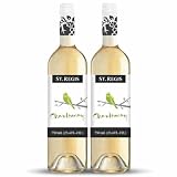 ST. REGIS Non-Alcoholic Chardonnay Beverage, 25.4 fl oz (2-Pack) – Low Calorie & Low Sugar, Golden Yellow...