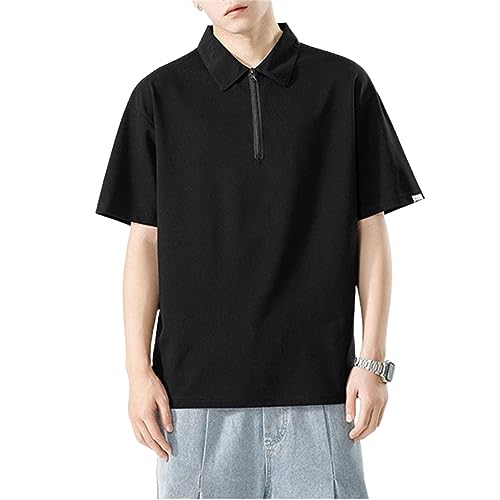 T-shirt japonais demi-fermeture éclair pour éviter la chaleur en été
