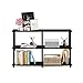 Furinno TURN-N-TUBE Storage Shelves, 3-Tier 47.4 Wide Book Shelf, Corner Shelf, Toolless Open Shelves, for Organization and Storage, Living Room, Garage, Home Office, Espresso