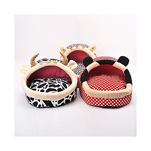 Panier chat design cerf avec couchage moelleux isolant du sol - 5