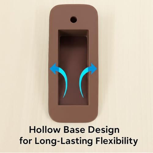 Image of Rubber Door Stopper Wedge, Heavy Duty Anti-Slip Door Holder & Blocker with Strong Grip for Tiles, Marble, Wood, Carpet & Cement Floors | Home, Office, School & Warehouse Use (Brown, Pack of 8)