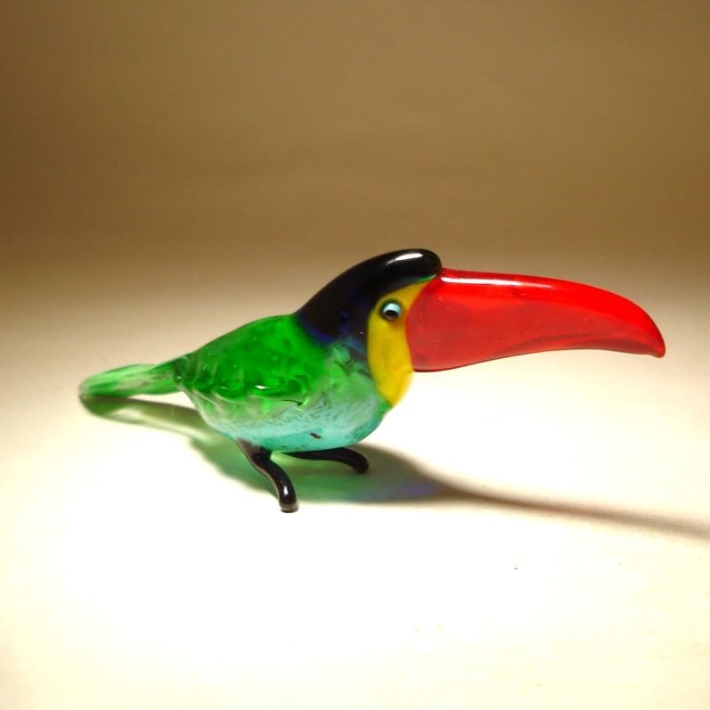 Miniatura 4 de Figura de cristal soplado de pájaro de tucán