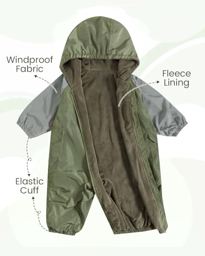 ideal für Winterspaziergänge bei Schnee und Wind (92 Zeichen). - Detailansicht von JiAmy Baby Softshell Schneeanzug Test...