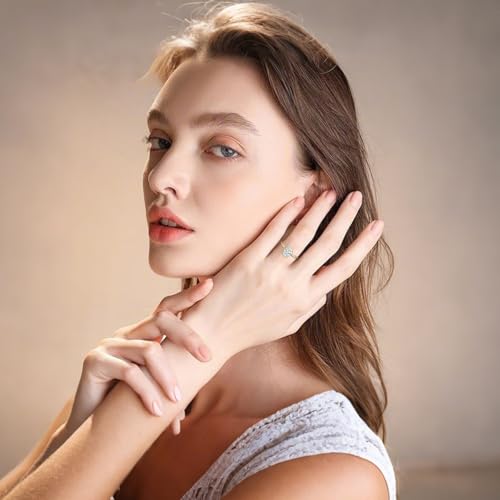 3-5 Carat Oval Moissanite Engagement Ring 10K 14K 18K White/Rose/Yellow Gold Twisted Halo Wedding Ring Promise Proposal Ring Christmas Gift Women3