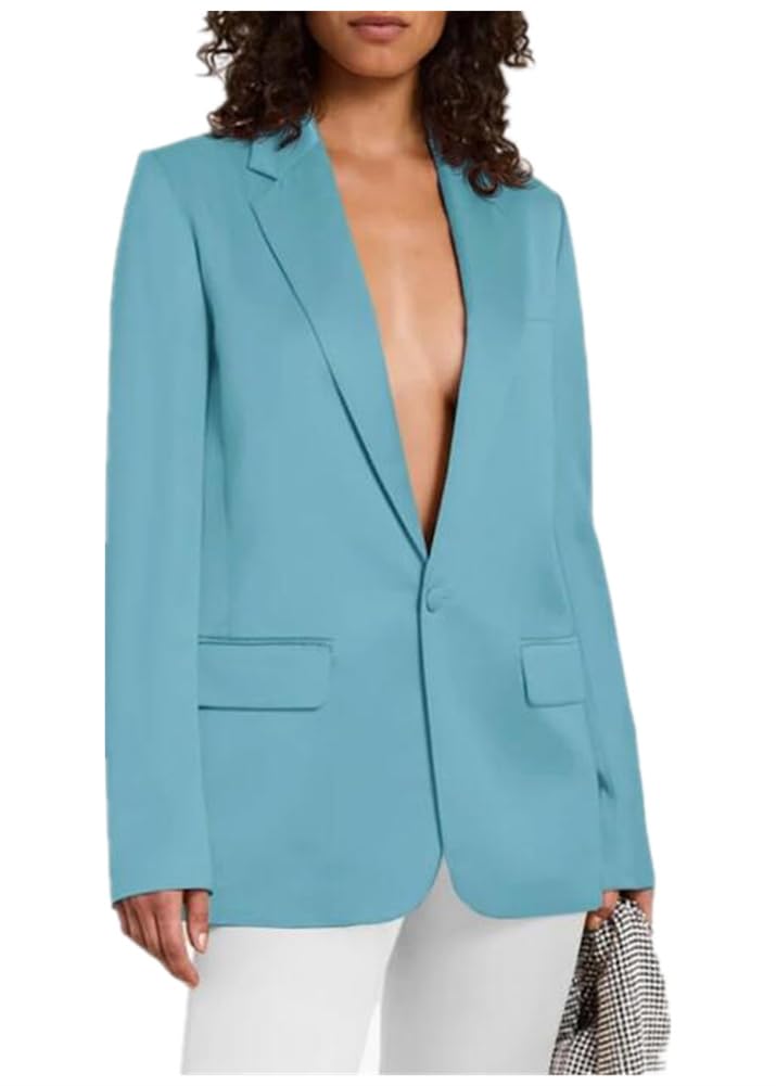 One Button Women Blazers Spring Women Jacket Coat Evening Party Christmas