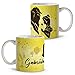 Taza Bella y Bestia personalizada con nombre. Regalos Frikis personalizados. Tazas personalizadas de cerámica. Varios diseños y colores de Interior. Bella y Bestia