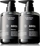 AGICA アジカ | 薬用ボディソープ 男性用【医薬部外品】体臭 加齢臭 背中ニキビ デオドラント 高保湿 無添加 380mL 日本製 (2本セット)