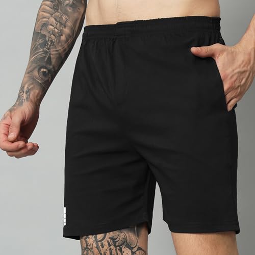 Image of Mehrang Men's Comfort Fit Workout Shorts with Pockets, Gym, Running, Yoga, Crossfit, Weightlifting