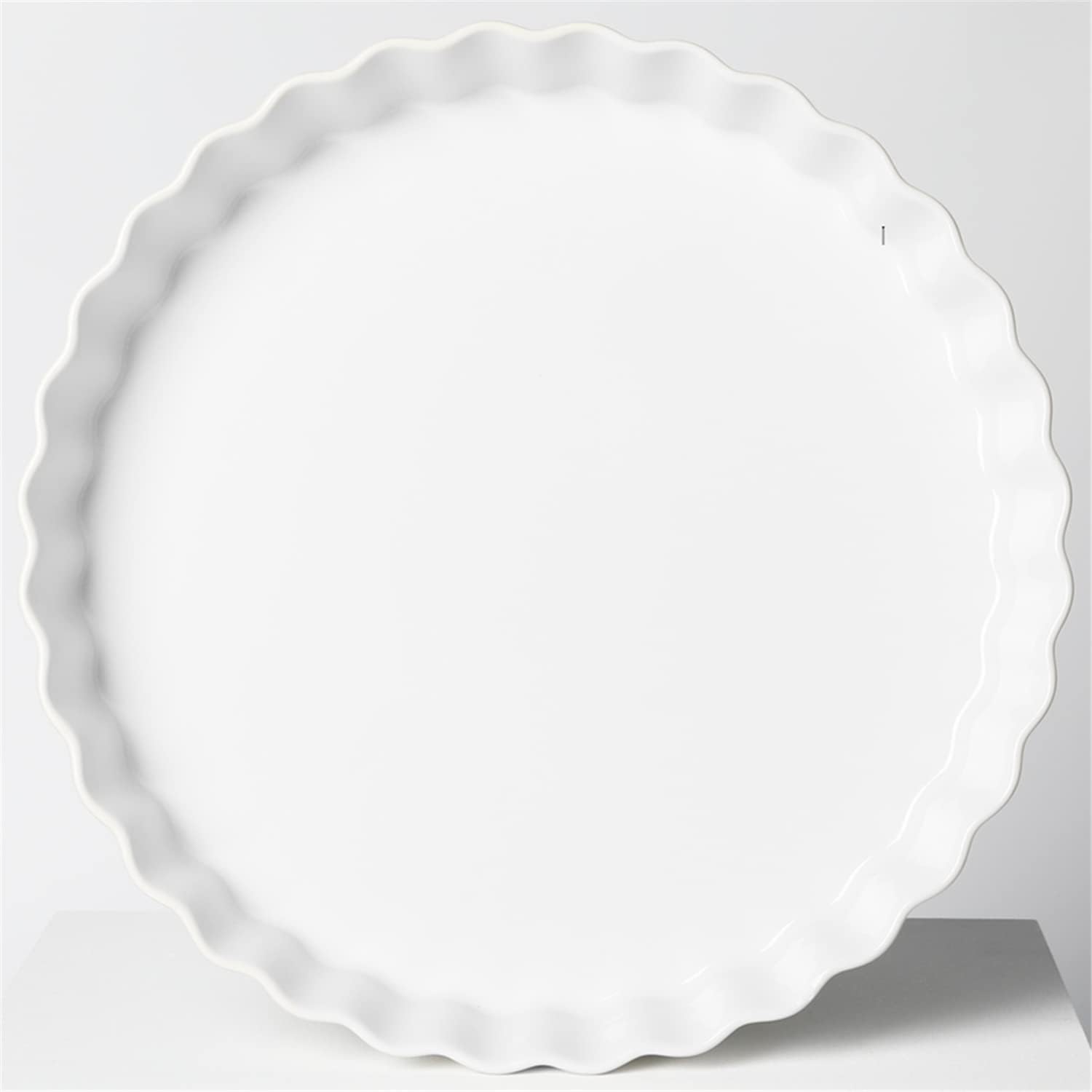 ONTUBE Pie Pans 11 Inches Ceramic Quiche Pans, Round Pie Tins for Baking,Oven Safe, Set of 2 (White)