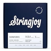 Optimal Tuning Stability: Experience consistent, reliable tuning with Stringjoy Baritone Signature Nickel Electric Guitar Strings, ensuring your performance is always pitch-perfect, making them the best guitar strings for tuning stability Smooth Play...