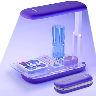 Resiners Double-Sided UV Resin Light, UV Light for Resin Curing, Foldable UV...