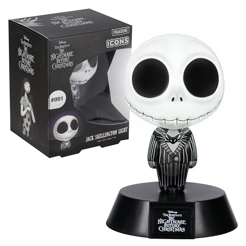 Jack Skellington Icon Light - Offiziell lizenziertes Nightmare Before Christmas Merchandise, Sammlergeschenk für Filmfans, gruseliges Halloween-Dekor, batteriebetrieben, (10 cm) | Paladone