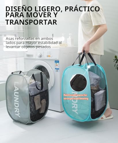 Miniatura 5 de Kiayoo Cesto Ropa Plegable,Cesta Ropa Sucia,Cesta Ropa Limpia Para Para El Baño,Dormitorio,Lavandería,Hotel Y Viajes,Negro