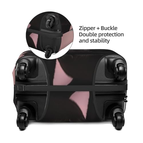 Travel Luggage Cover Suitcase Protector Elastic Washable Cute Black Pug Suitcase Cover Anti-scratch Spandex Baggage Covers Fits 18-32 Inch Luggage3