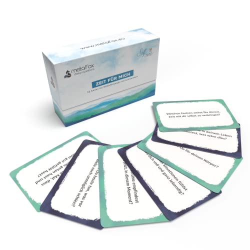 metaFox \'Zeit für mich\' Selbstfürsorge-Karten - Coaching-Karten für Selbstfürsorge und Achtsamkeit - Verwendung als Therapiekarten, Eisbrecher in Coaching und Training