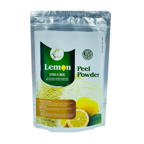 SVATV Zeste De Citron Poudre | Lemon Peel Powder | Citrus Limonum | Poudre De Soin De La Peau Naturelle, Douce Et Lisse | Pack Visage | Utilisé Pour La Fabrication De Savon - 227g