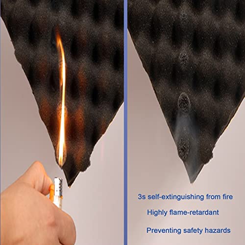 Sound Proof Padding, High Density Acoustic Foam Panels, Acoustic Treatment Wall Panels, Noise Cancelling Water Resistant Sound Proof Padding (Blue - 3cm-1x50m miniatura 4