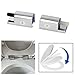 BODYA 2Pcs Toilet Seats Cover Hinges Replacement Toilet Soft Close Hinges Accessory Silver