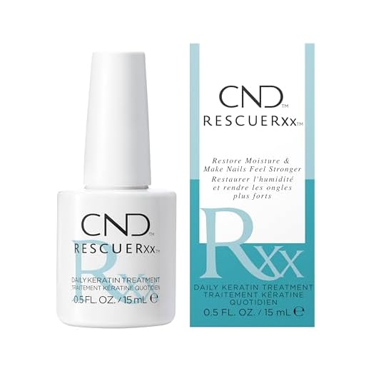 CND - RescueRxx, Tägliche Keratinbehandlung, Nährt und Repariert Beschädigte Nägel, mit Jojoba- und Mandelöl, Reduziert das Abblättern, für Gesündere Nägel, 15ml