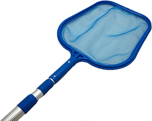 well2wellness Épuisette de piscine avec manche télescopique en 3 parties extensible jusqu'à 150 cm