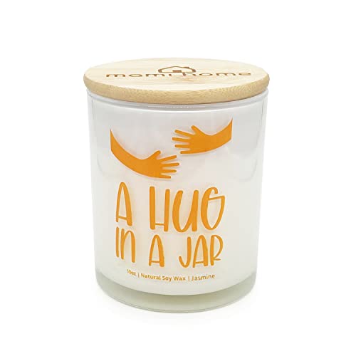 A Hug In A Jar Candle -I Miss You Scented Candle For The One You Love. Ideal Thoughtful Uplifting Healing Gift For Lover, Best Friends. Birthday, Mother's Day, Valentine's Day Gift (Jasmine, 10Oz) #TOP8