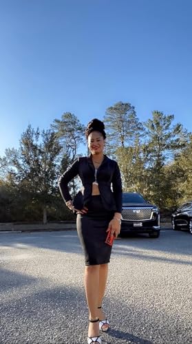 Two Piece Suit Sets Stretchy 2 Piece Outfits for Women Solid Blazer Jacket Skirts Sets2