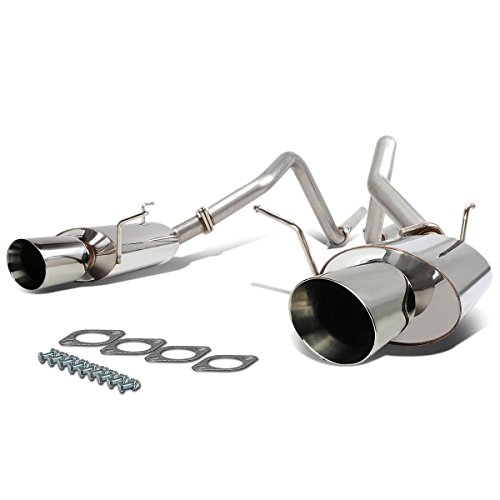 DNA MOTORING CBE-FM10V6-NRT Muffler CatBack Exhaust System [Compatible with 11-14 Ford Mustang 3.7L V6 ONLY]