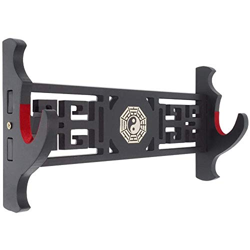Z-fiber Schwert Wandhalterung Schwerthalter Display Stand Gepolstert Katana Wakizashi Genji und Samurai Schwerter Klatschmuster,1 Tier Cover