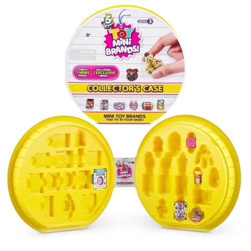 Mini Brands Toy Mini Brands Series 3 Collector's Case with 5 Exclusive Minis, Contains 5 M
