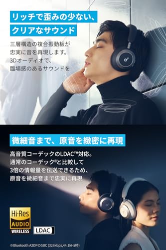 Image of Anker Soundcore Space One Pro (Bluetooth 5.3 Wireless Headphone) [Up to 60 Hours of Music Playback / Ultra Noise Canceling 3.5 / LDAC / High Resolution Support (Wireless /Wired) / Multipoint