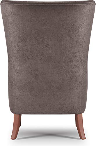 Finch Morgan Wingback Chair, Espresso Brown #TOP6