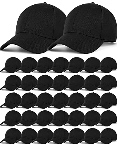 Image of Foaincore 36 Pack Blank Baseball Cap Bulk Adjustable Back Strap Sublimation Hats Plain Unisex Trucker Hat for Men Women
