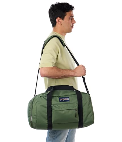 JanSport Weekender Medium Duffel - Travel or Gym Bag, Durable Weekender with Front Utility Pocket & Side Grab Handles - Cargo Green4