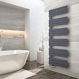 EMKE Badheizkörper Handtuchhalter 1599x600 mm, Handtuchheizkörper Seitenanschluss Handtuchwärmer Handtuchtrockner Heizkörper Flach Badezimmer Handtuchheizung Anthrazit 1005 Watt
