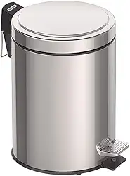 Lixeira com Pedal em Aço Inox Acabamento Tramontina Inox 5Litros