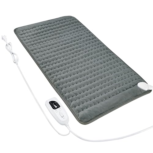 Image of Heating Pad Electric Heat Pad, Hot Heated Pad,Multiple Temp and Timer Settings,Suitable for Shoulders, Neck, arms, Abdomen, Back, Legs, etc. (Gray Green, 33 inchX17 inch)