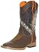 Double Barrel Boys' Buckshot Camo Cowboy Square Toe Zip Boot