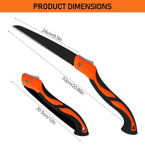 Sierra manual plegable 9.5 pulg con protector y mango miniatura 2