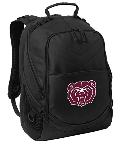 Image of Broad Bay Missouri State Backpack | Official Missouri State Bears Logo, Padded Laptop Computer Section, Premium 600 Denier Nylon Fabric,