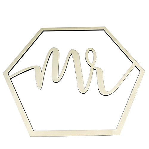 Baugger - Madeira Cadeira Banner Set Cadeiras Sinais para o Casamento Rústico Decorações Fontes Do P