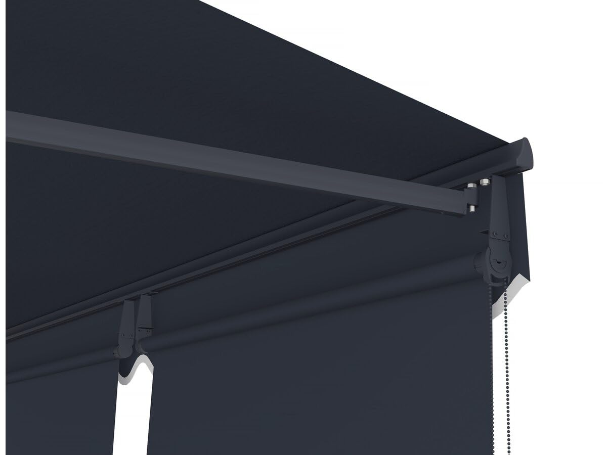 Store banne avec Lambrequin en Aluminium 2 x 3 m Shadow - Gris Anthracite