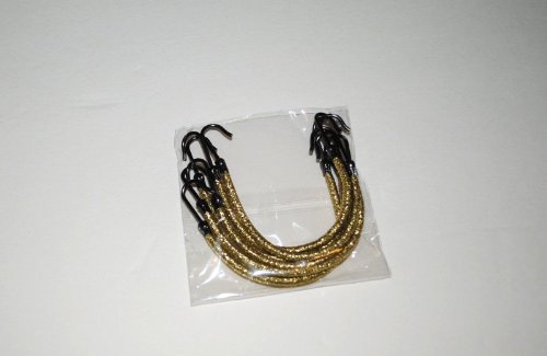 6 PCS Ponytail Hooks Holder Bungee Bands Hair Styling Black Brown Light Silver (Gold)