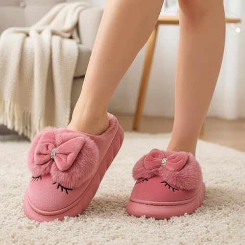Image of VRITRAZ Women's Comfort Slip On Closed Toe Warm Winter with Cute Design print House Clog Indoor Slipper
